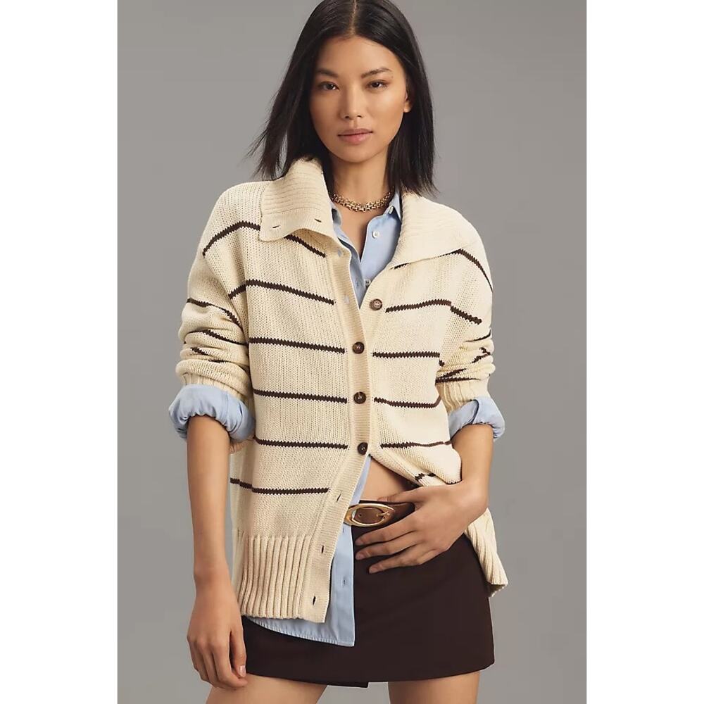 ALIGNE Sawyer Striped Button Up Cardigan Size Small